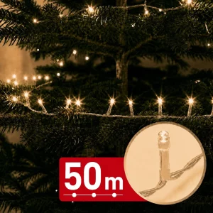 String lights – 50 m – warm white – 1000 LED – 220–240 V – 9 W – transparent cable Phenom 59771W