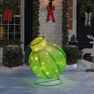 Világító dekoráció - gömbdísz - 60 LED - 60 x 83 cm - zöld - 100-200V AC 59772B