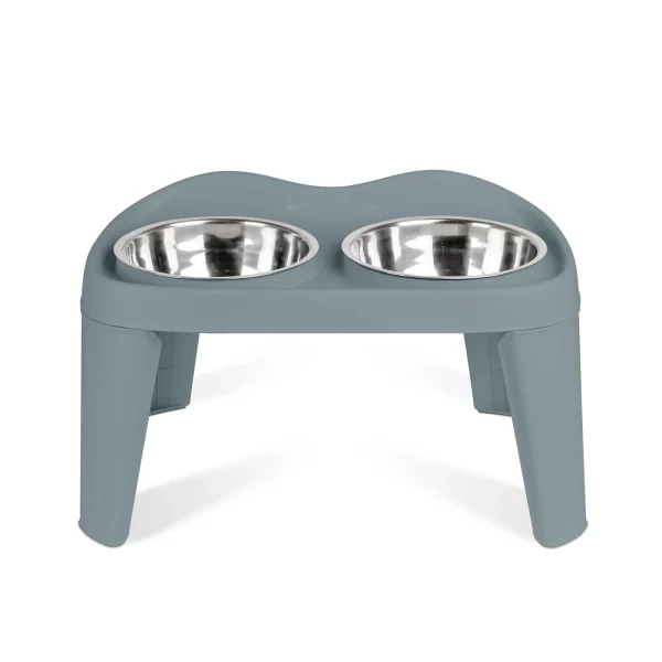 Stainless steel feeding bowl – "S" – grey Yummie 60060A-GY
