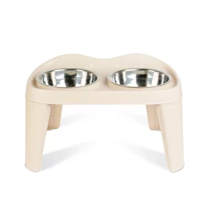 Stainless steel feeding bowl – "S" – white Yummie 60060A-WH