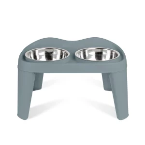 Stainless steel feeding bowl – "M" – grey Yummie 60060B-GY