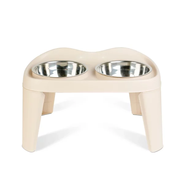 Stainless steel feeding bowl – "M" – white Yummie 60060B-WH
