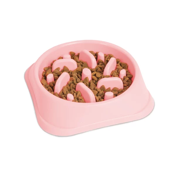 Etetőtál habzsolásgátlóval - 20 x 20 x 4,5 cm - korall Yummie 60061B