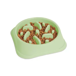 Etetőtál habzsolásgátlóval - 20 x 20 x 4,5 cm - zöld Yummie 60061C