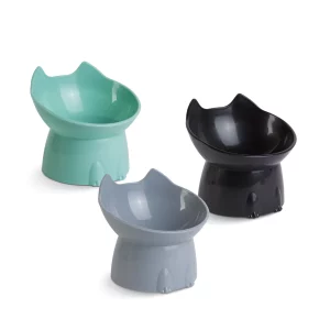 Elevated pet bowl – mint, gray, black Yummie 60064