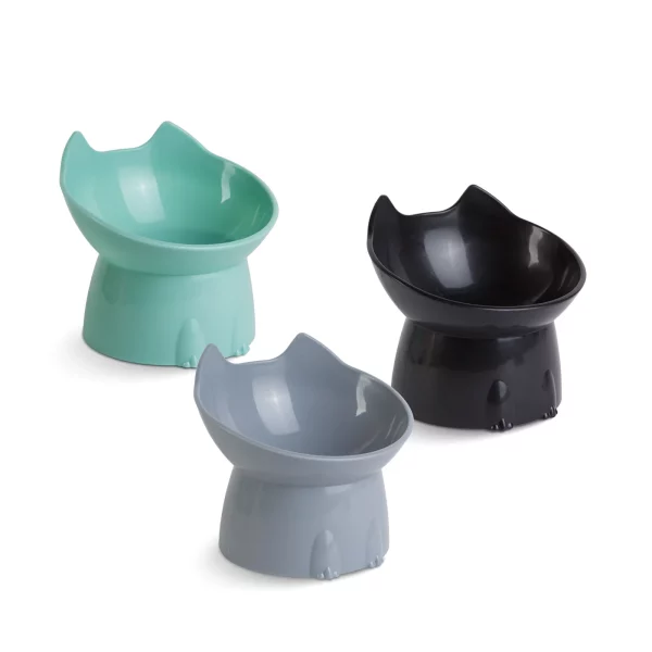 Elevated pet bowl – mint, gray, black Yummie 60064