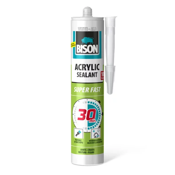 Bison 30 perces akril, fehér, 300ml Bison B05624