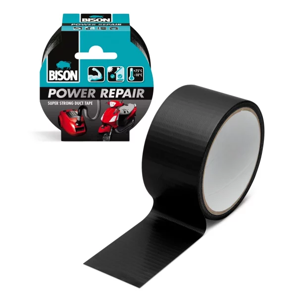Power Repair szöveterősített ragasztószalag - fekete - 10 m Bison B12513
