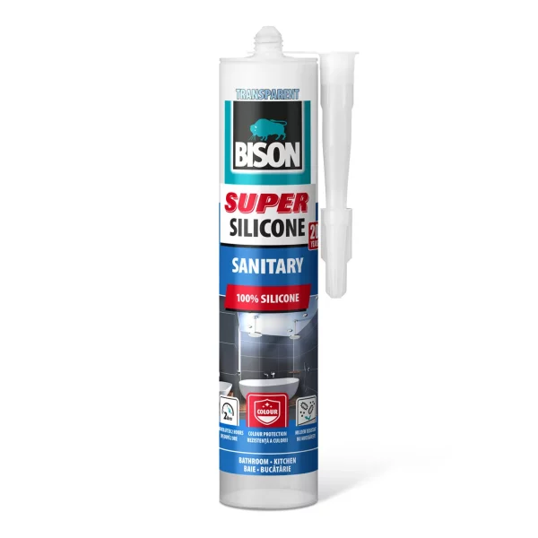 Bison Super szaniter szilikon, átlátszó, 280 ml Bison B17049