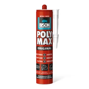 BISON Poly Max original fehér tömítő, SM polymer ragasztó, 465g Bison B23440