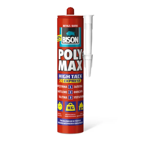 BISON Poly Max univerzális tömítő, SM polymer ragasztó, 425g Bison B25017