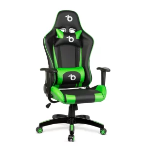 Gamer szék - derékpárnával, fejpárnával - zöld BeMaDa BMD1106GR
