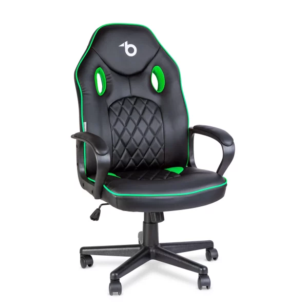 Gamer szék karfával - fekete / zöld - 71 x 53 cm / 53 x 47 cm BeMaDa BMD1116GR