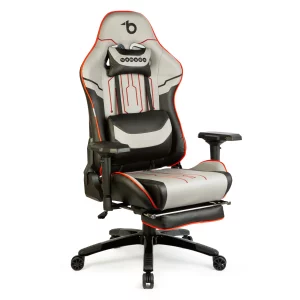 Gamer szék párnával - szürke/fekete/piros- 84 x 52 / 48 x 50 cm BeMaDa BMD1118B