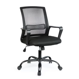 Irodai forgószék - fix karfával - fekete - 70 x 51 / 52 x 50 cm BeMaDa BMD1119B