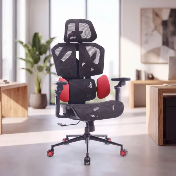 TitanMesh Pro Irodai forgószék oldalpárnával - piros - 119 x 72 x 73 cm BeMaDa BMD1123RD