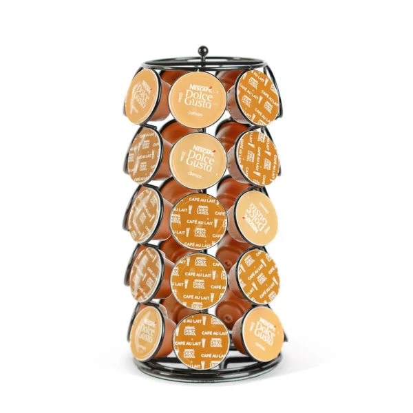 Fém kávékapszula tartó - 35 db Dolce Gusto kapszulához - 165 x 165 x 320 mm - fekete Bewello BW0997