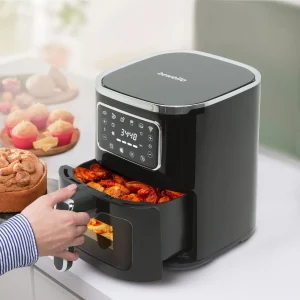 Olaj nélküli fritőz - 220-240 V - 1450W - 5 L - érintőgombos Bewello BW1002B