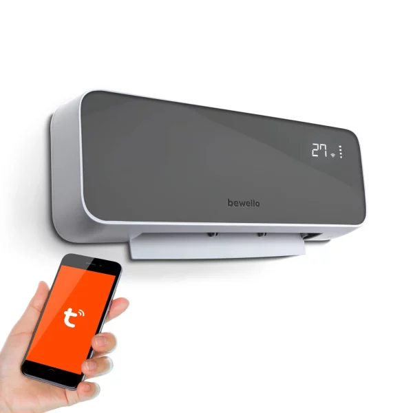 Smart fali hősugárzó - 1000/2000W - Tuya - 220 - 240V - szürke Bewello BW2103C