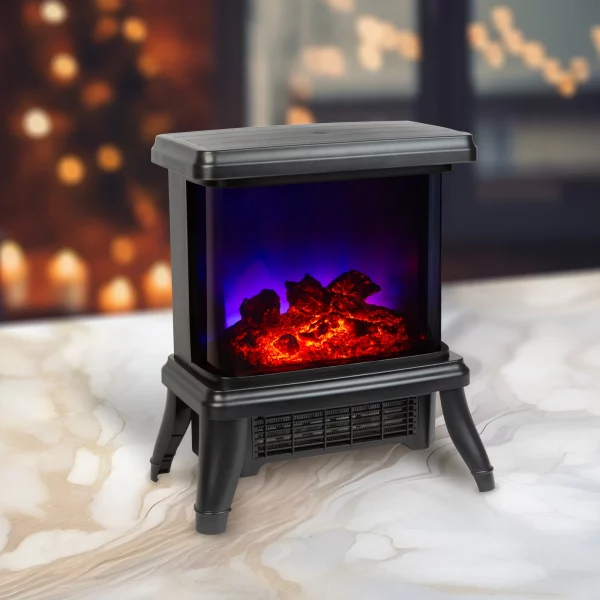 Elektromos kandalló - 180° - hősugárzó + LED - 36 x 21,5 x 36 cm Bewello BW2106