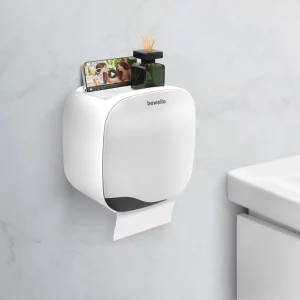 WC-papír tartó szekrény - fehér - 200 x 130 x 205 mm Bewello BW3003