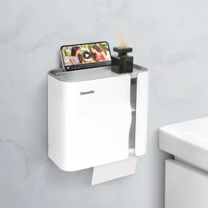 WC-papír tartó szekrény - fehér - 248 x 130 x 230 mm Bewello BW3005