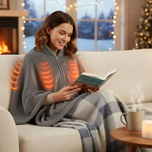 Fűthető USB -s takaró - 150 x 80 cm - 40 - 52°C - szürke DA01204